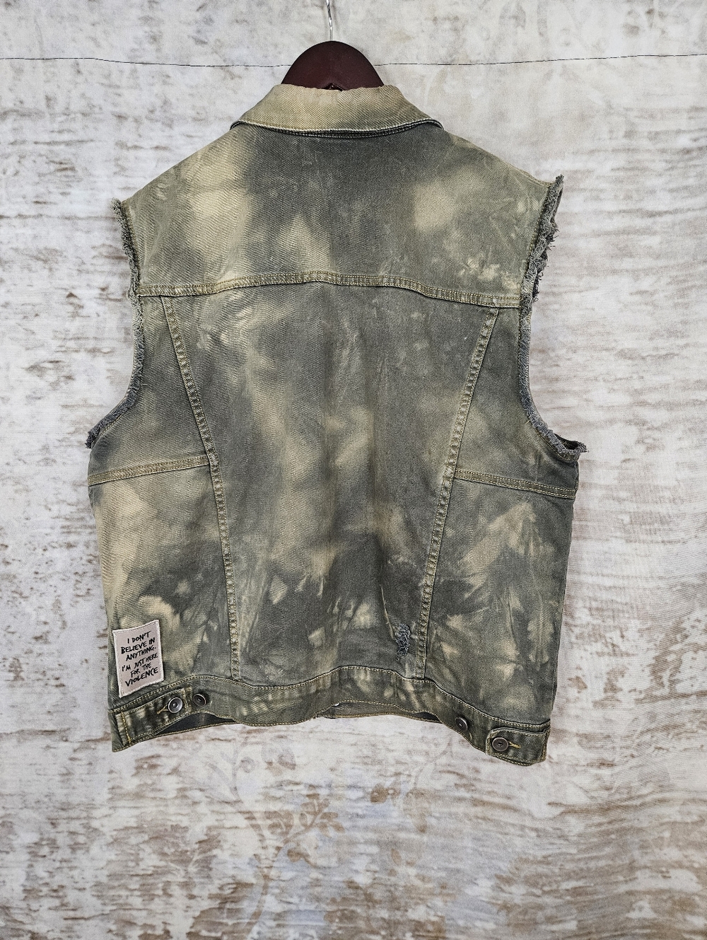 Mens Battle Vest Post Apocalyptic Mad Max Cotton Hand Distressed Size Large - Picture 9 of 12